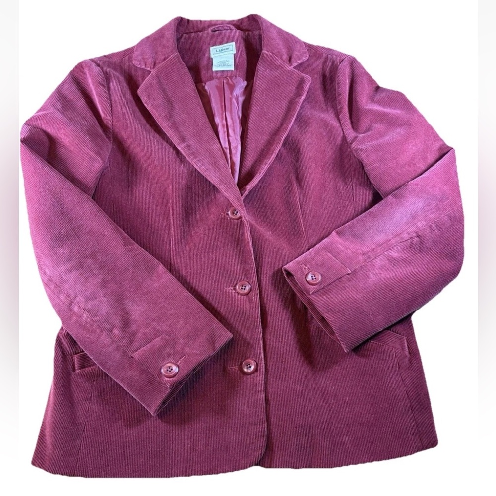 L.L. Bean Women's VTG Cranberry lined Corduroy Blazer. Preppy 10P